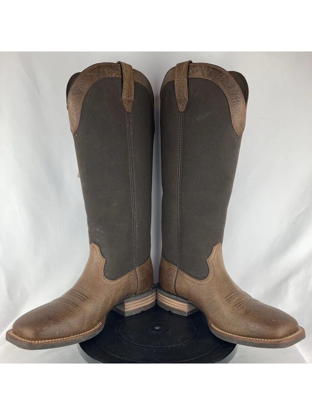 NEW Men's Size 9D Ariat Quickdraw Snake Boots Brown Leather Cowboy Western